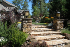 Stone steps and columns