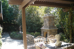 Fireplace kit and wood patio cover