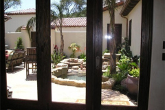 Koi pond in private courtyard