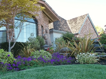 Front entry area color and texture after the re-design